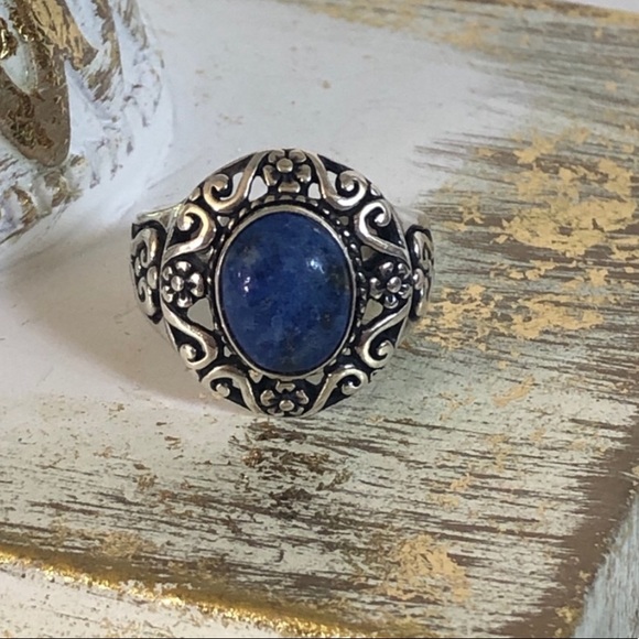Relios Carolyn Pollack Lapis Silver Ring - Picture 6 of 6